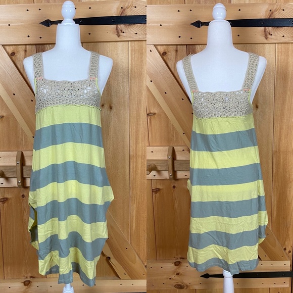 Free People NWT Luca Crochet Stripe Tunic XS/S - Picture 3 of 4